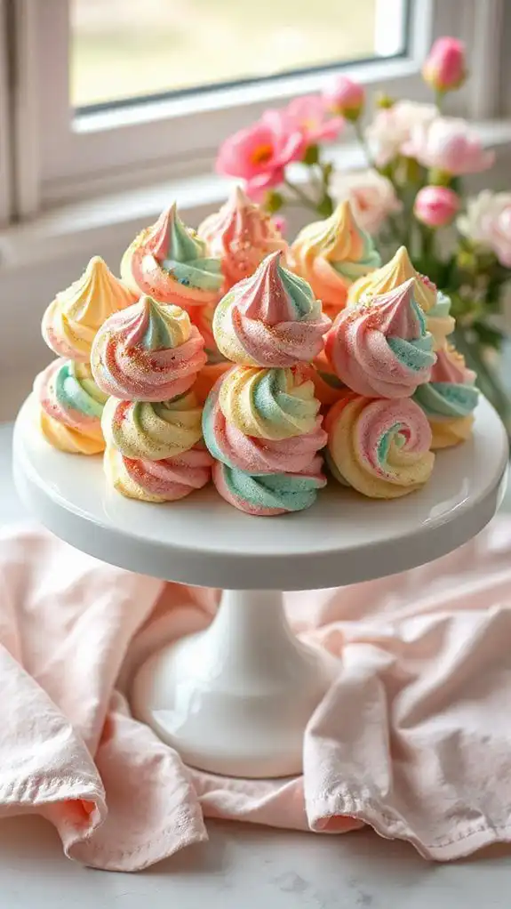 vibrant swirling rainbow colors