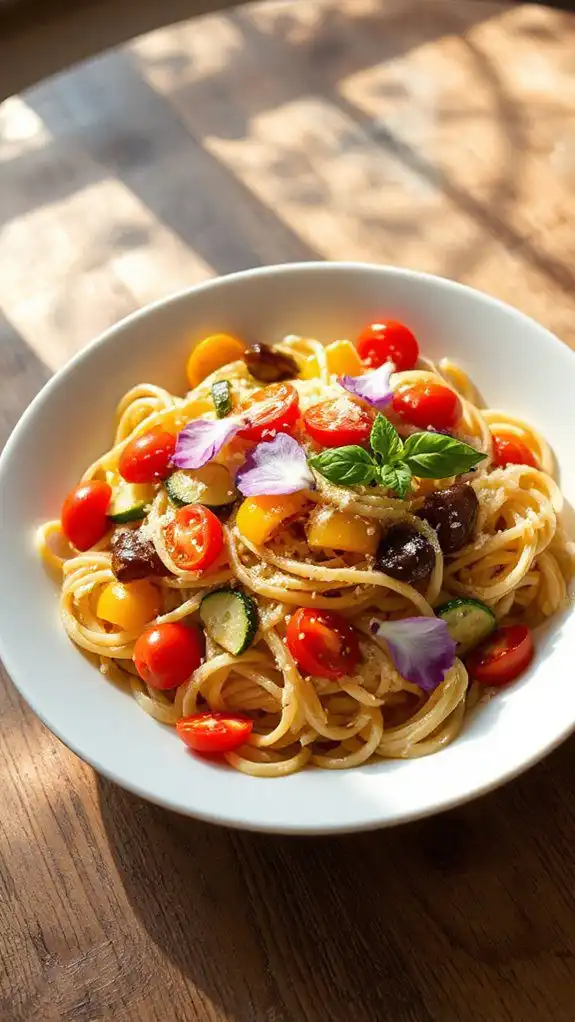 vibrant vegetable pasta dish vibrant vegetable pasta dish