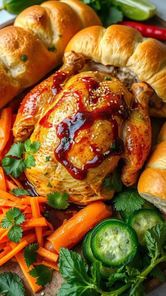 vietnamese chicken sandwich delight