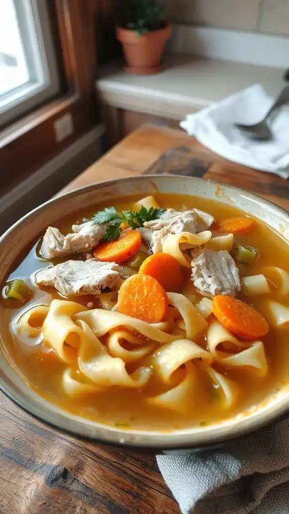 warm comforting chicken soup warm comforting chicken soup