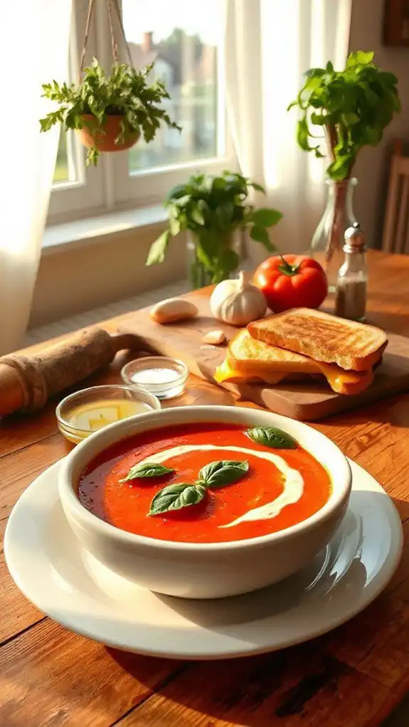 warm soup cheesy delight
