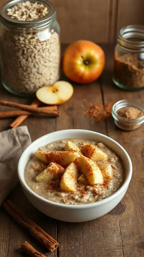 warm spiced oatmeal dish