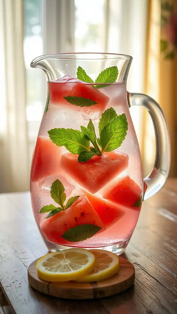 watermelon mint flavored water watermelon mint flavored water