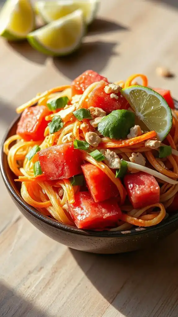 watermelon pad thai bowl watermelon pad thai bowl