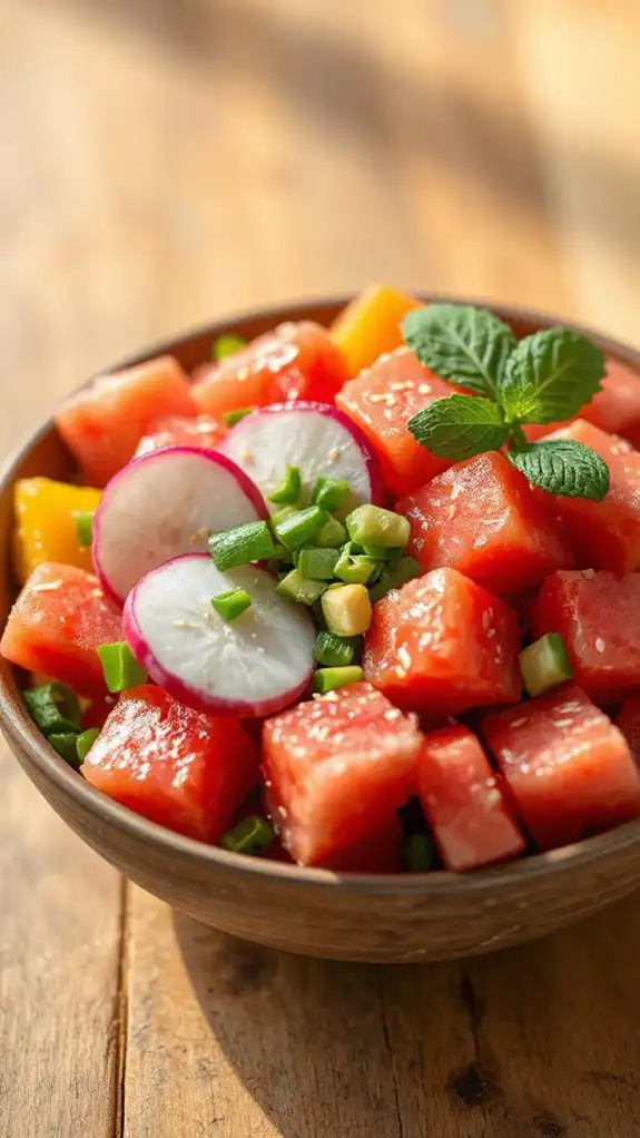 watermelon salad with veggies watermelon salad with veggies