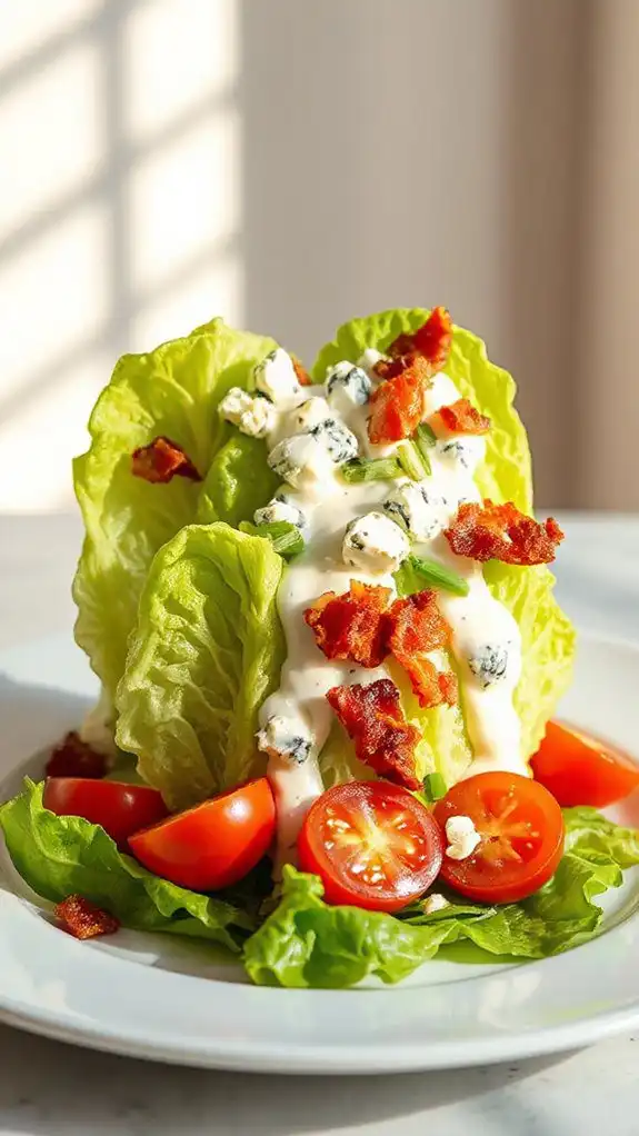 wedge salad with dressing wedge salad with dressing