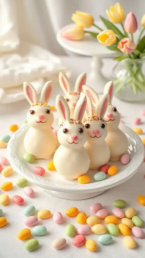 whimsical bunny face treats