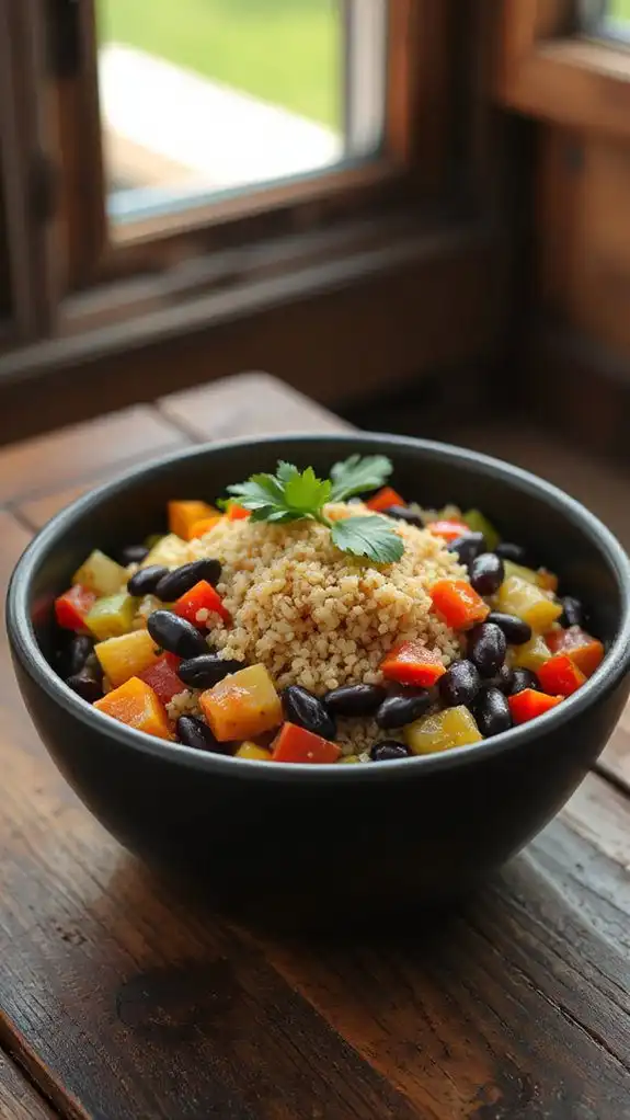 wholesome quinoa black bean bowl