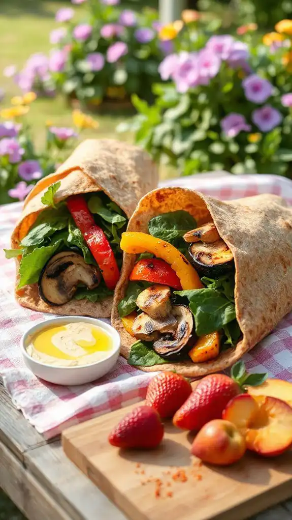 wraps with grilled vegetables
