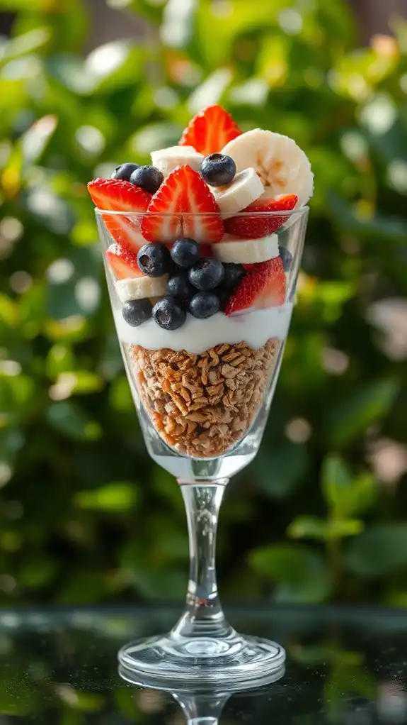 yogurt granola layered dessert