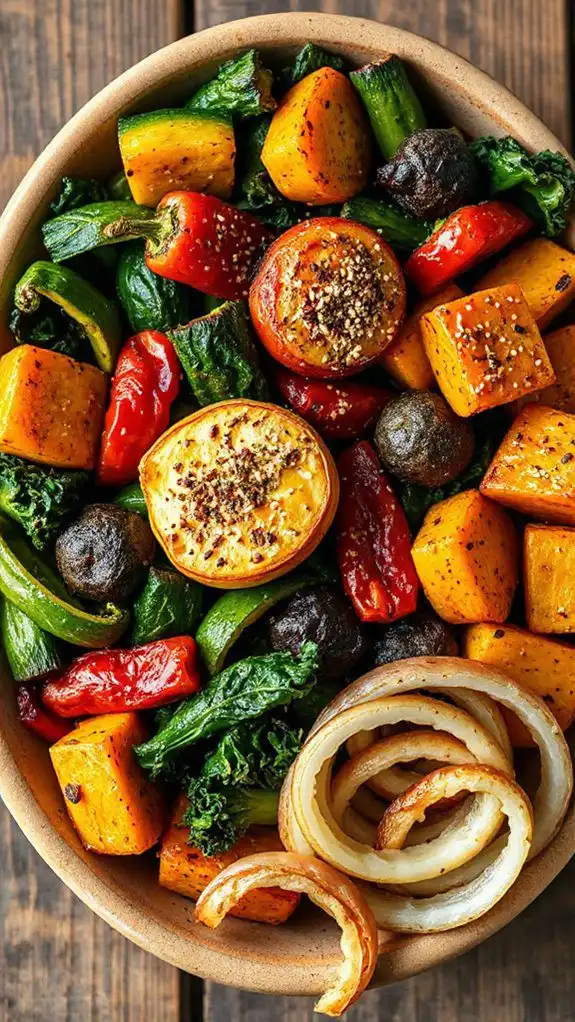 zaatar seasoned roasted veggies
