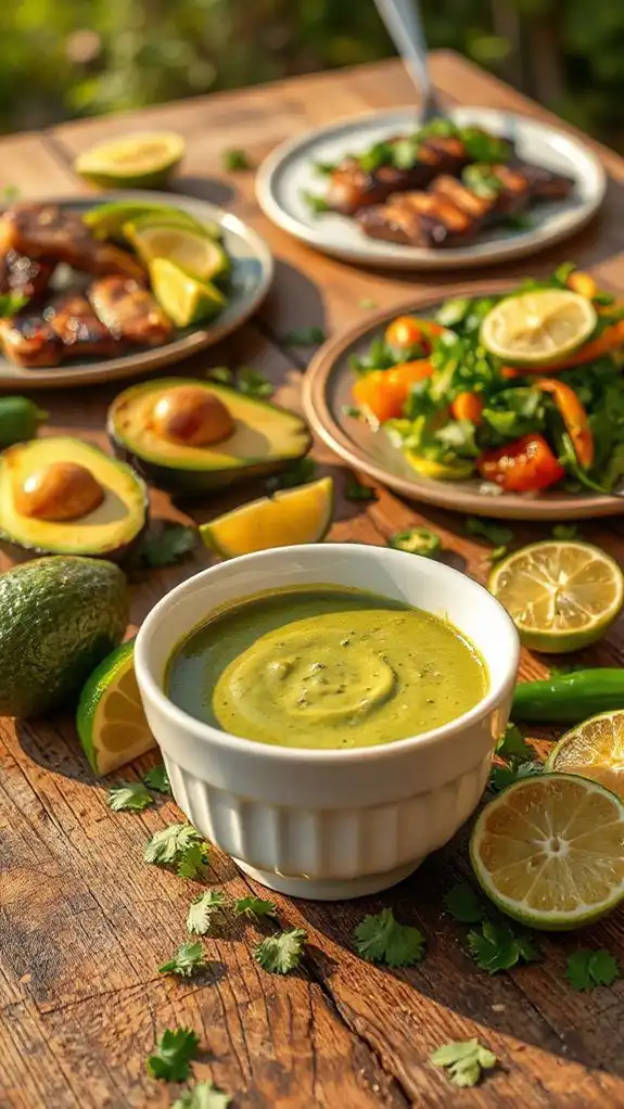 zesty avocado lime dressing