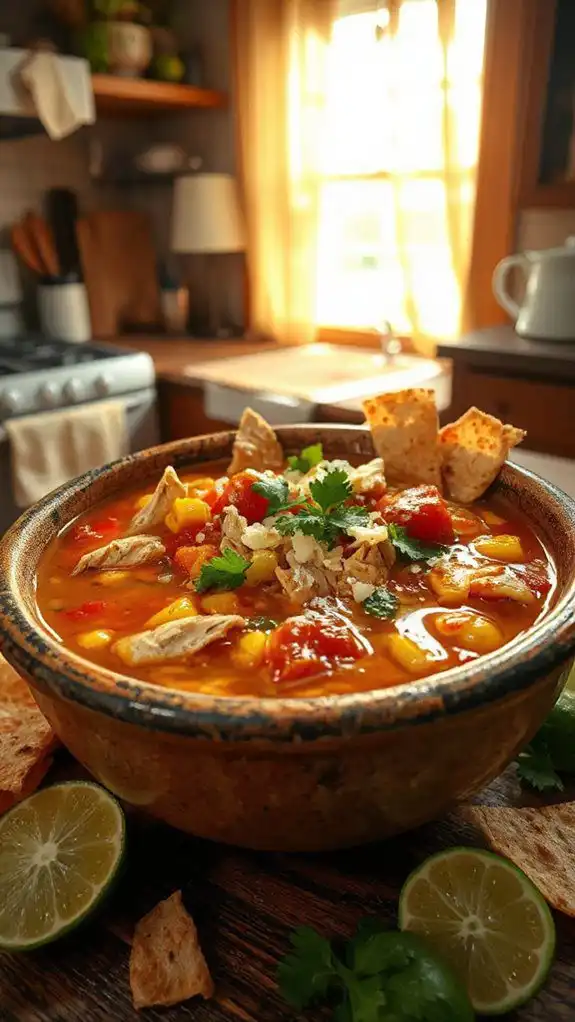 zesty chicken tortilla soup
