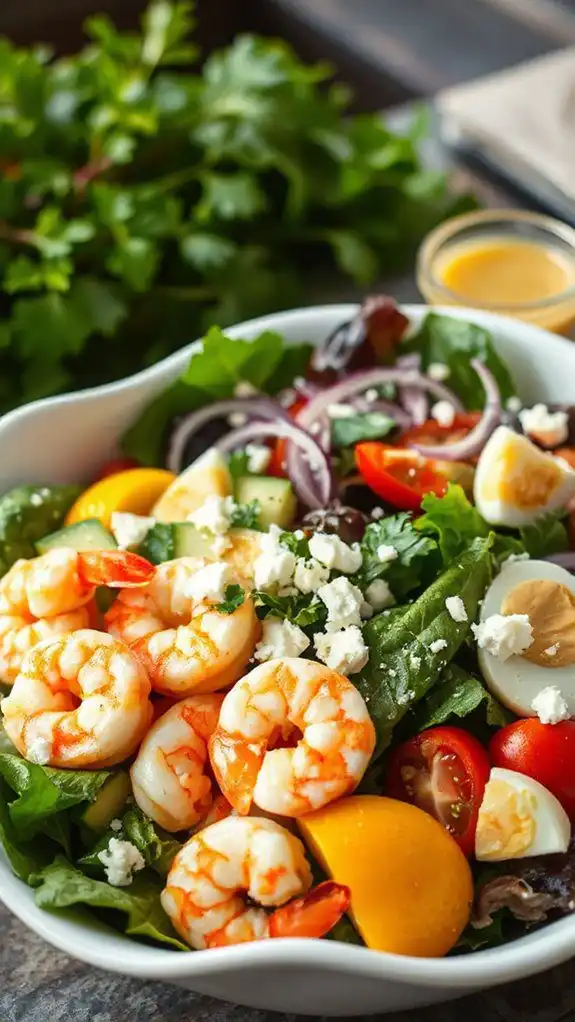 zesty shrimp and greens