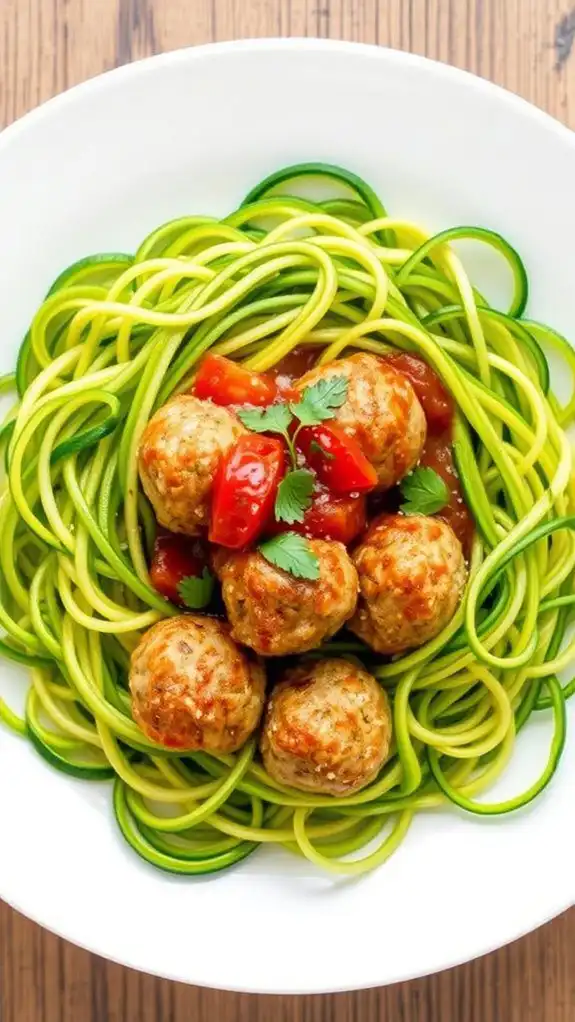 zoodles and turkey meatballs zoodles and turkey meatballs
