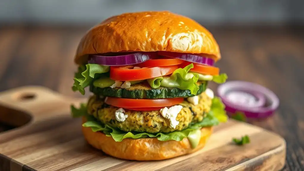 zucchini and feta burgers