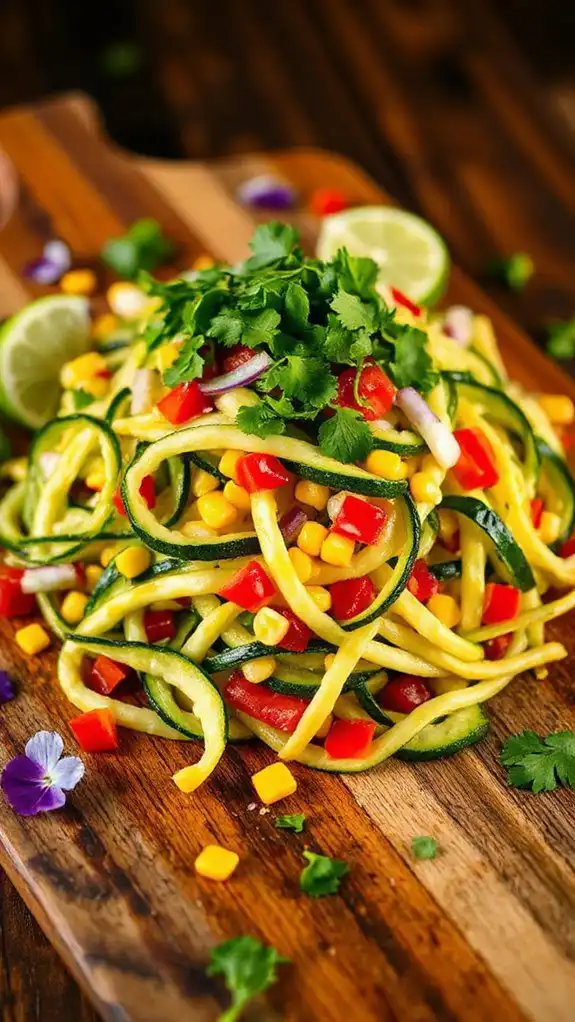 zucchini corn slaw vinaigrette