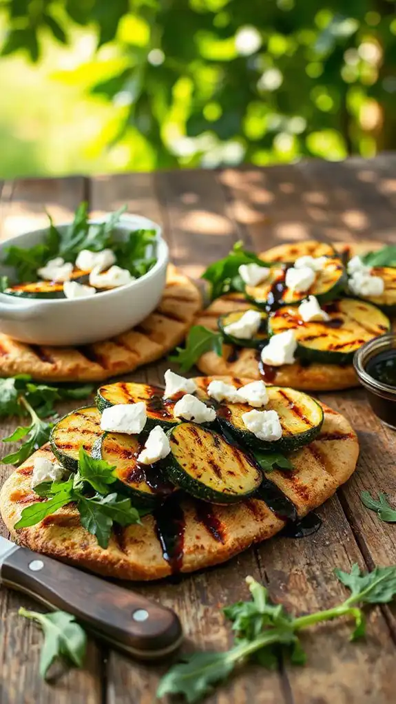 zucchini goat cheese flatbread