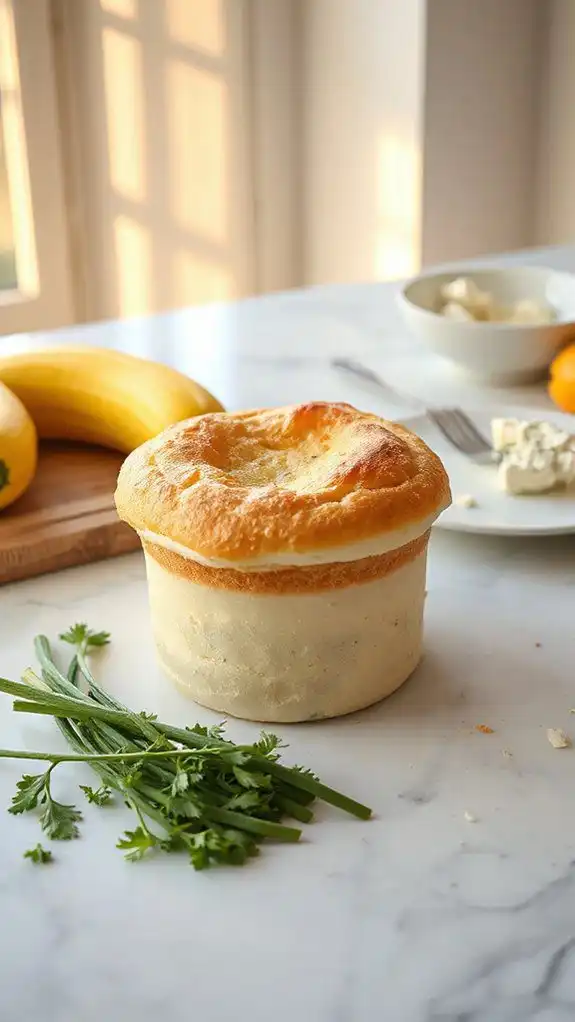 zucchini goat cheese souffl
