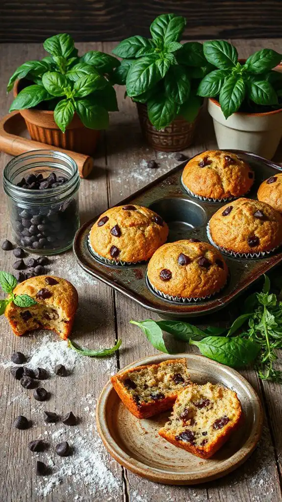 zucchini muffins with chocolate