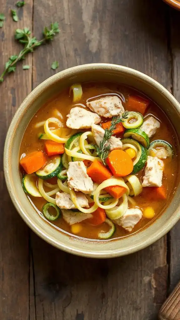 zucchini noodle chicken soup