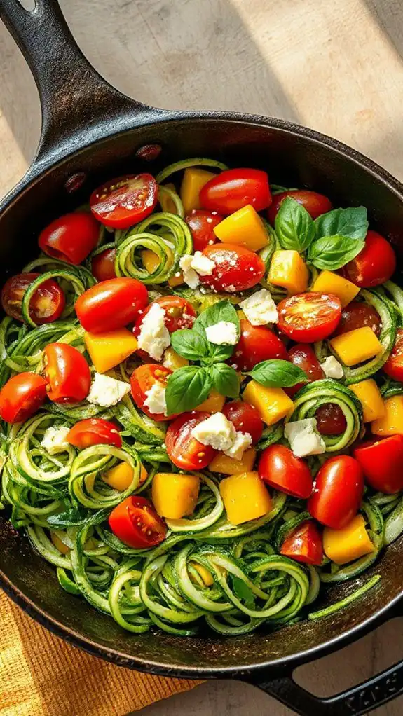 zucchini noodles in one pan