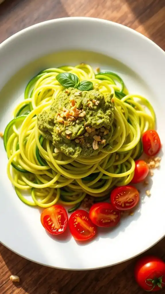 zucchini noodles with avocado