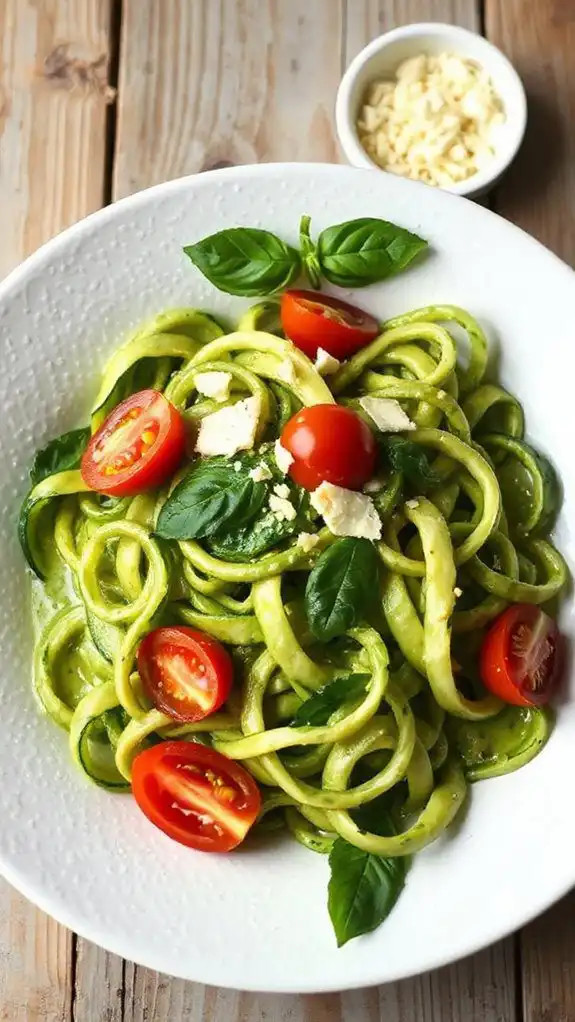 zucchini noodles with avocado