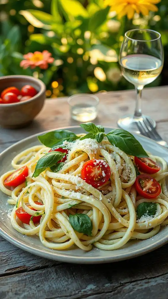 zucchini noodles with basil oil zucchini noodles with basil oil