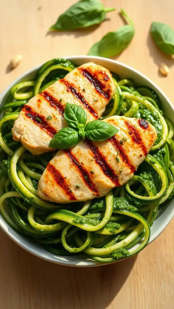 zucchini noodles with chicken zucchini noodles with chicken