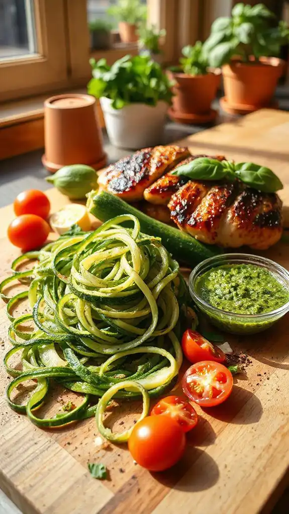 zucchini noodles with chicken