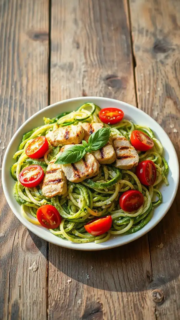 zucchini noodles with chicken