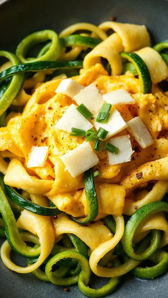 zucchini noodles with eggs