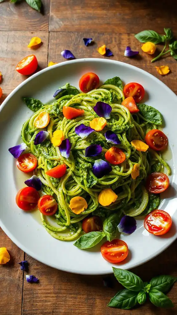 zucchini noodles with pesto zucchini noodles with pesto