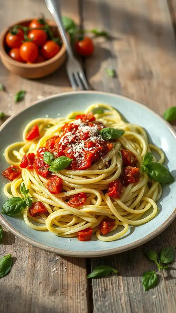 zucchini noodles with sauce