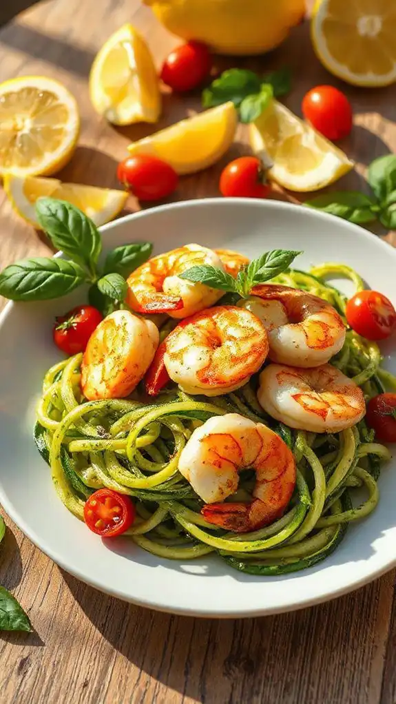 zucchini noodles with shrimp