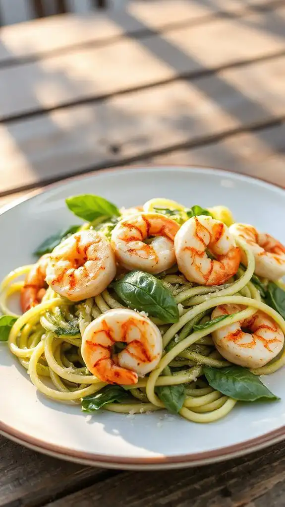 zucchini noodles with shrimp
