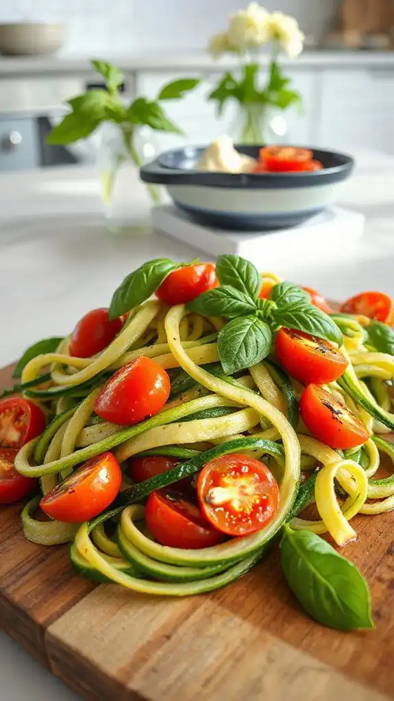 zucchini noodles with tomatoes zucchini noodles with tomatoes