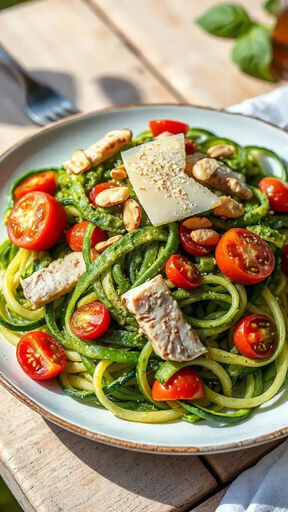 zucchini noodles with tuna