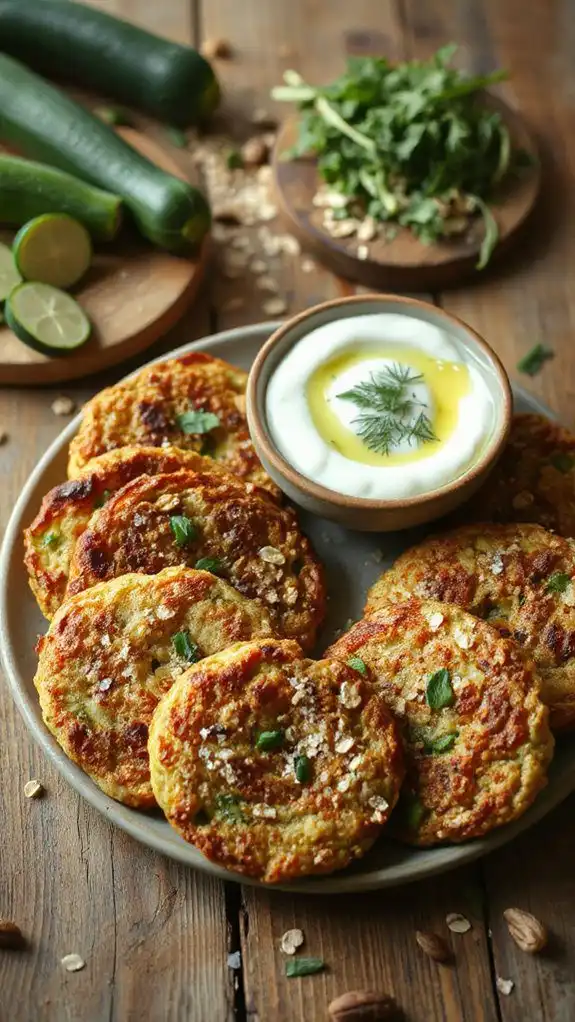 zucchini oat fritters recipe