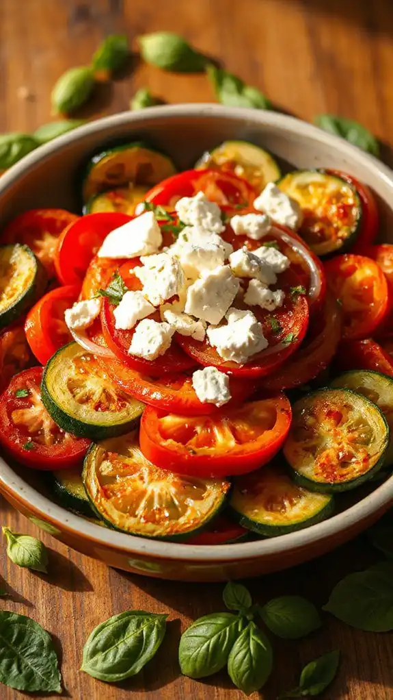 zucchini tomato goat cheese dish