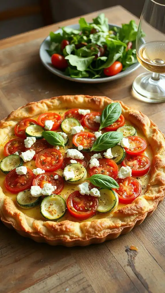 zucchini tomato goat cheese tart