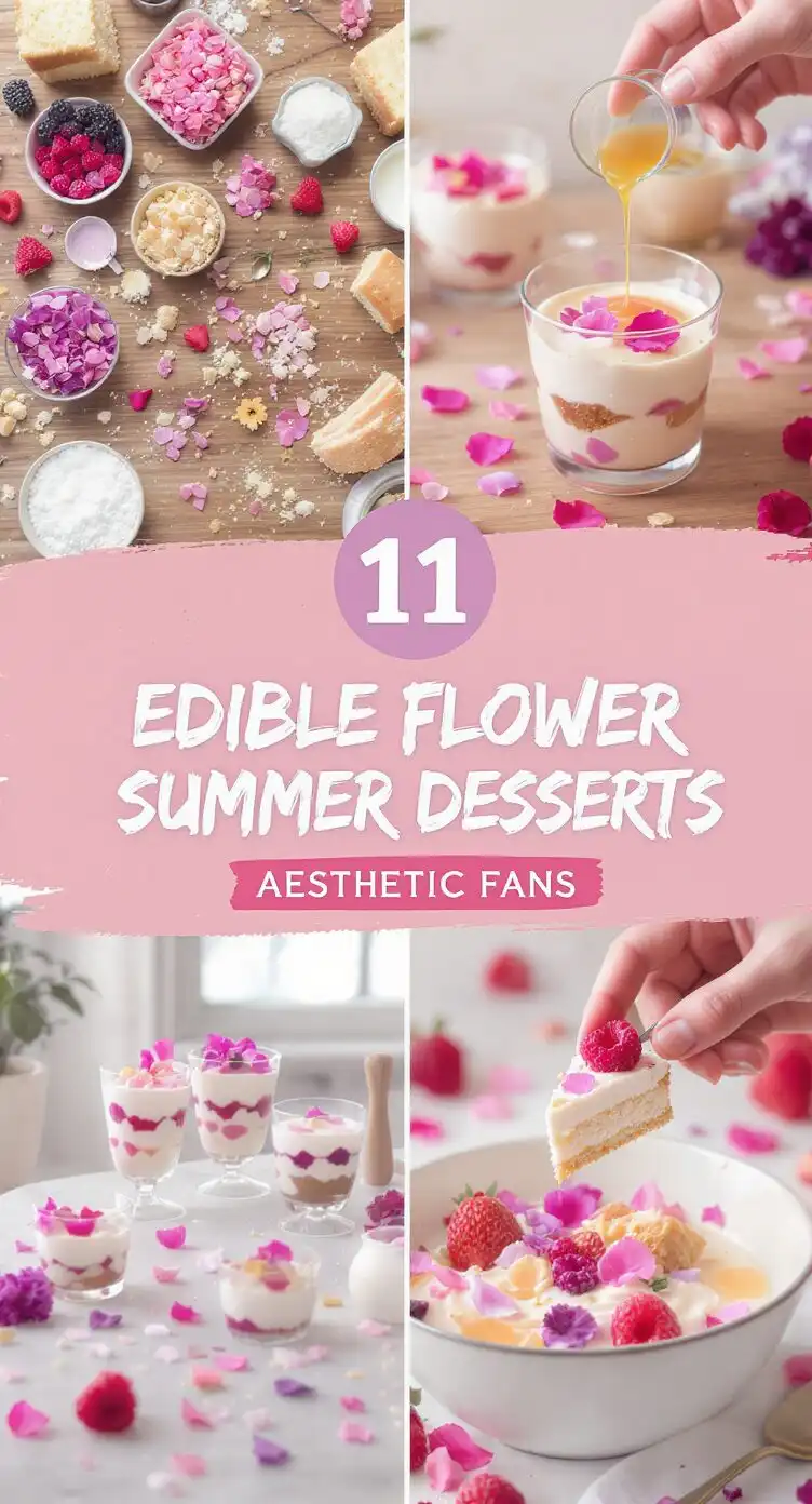 11 Edible Flower Summer Desserts for Aesthetic Fans