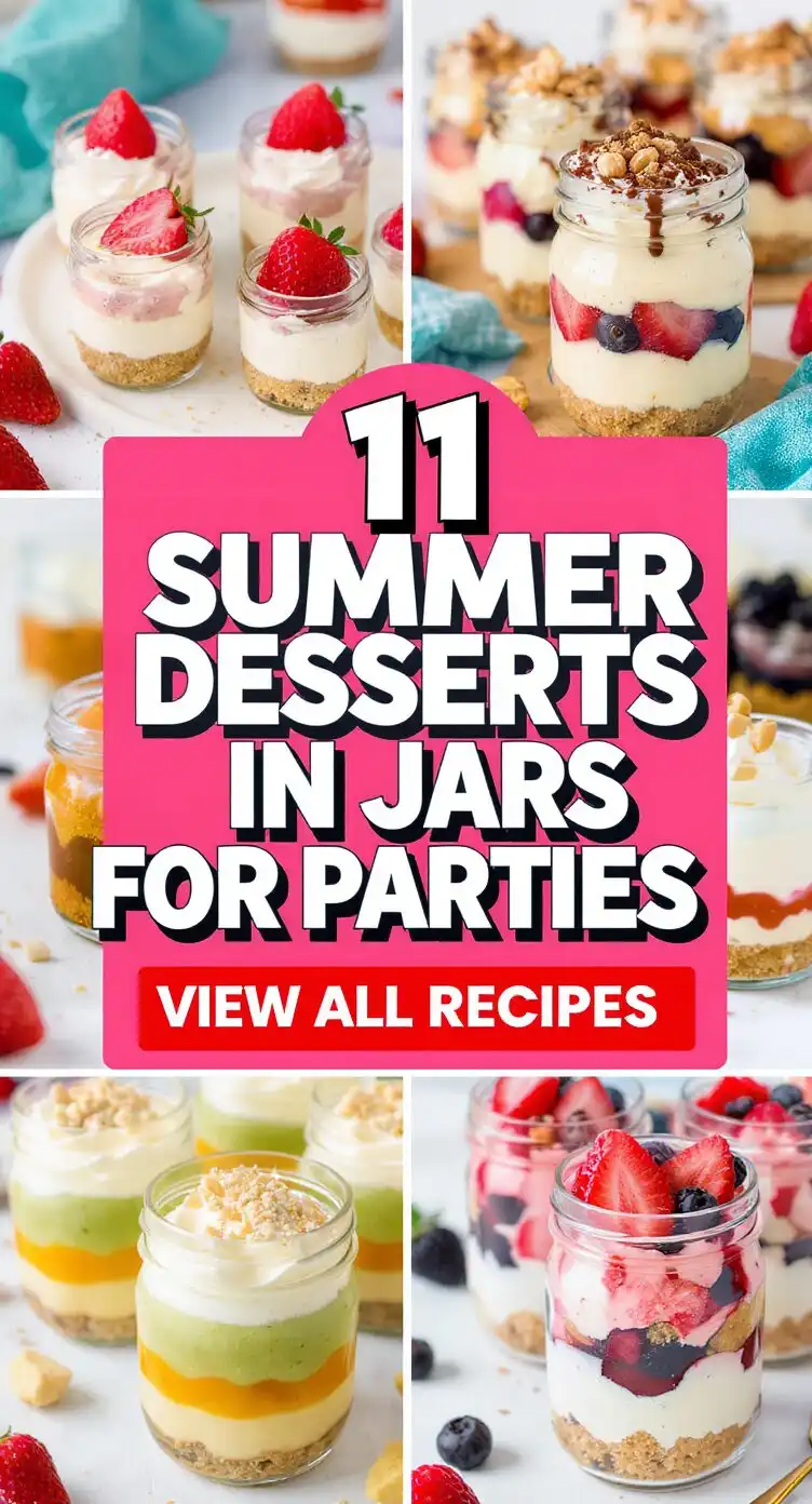 11 Summer Desserts in Jars for Parties