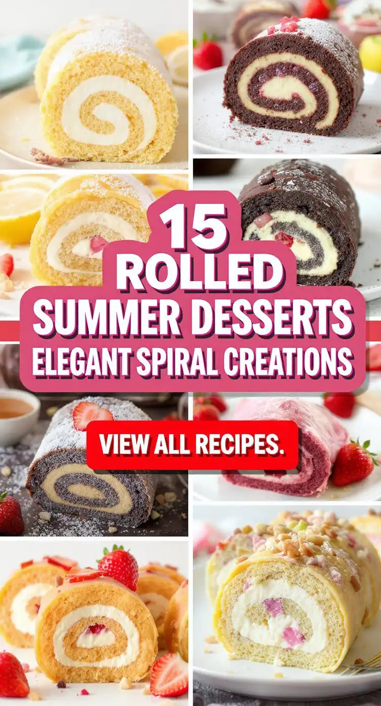 15 Rolled Summer Desserts Elegant Spiral Creations