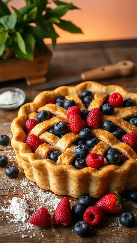 a mixed berry pie