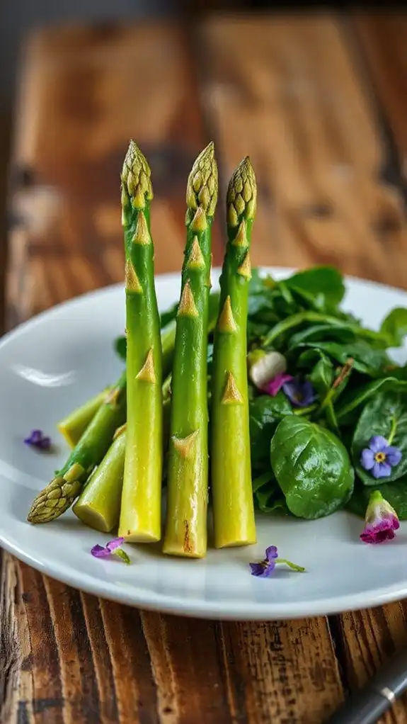 add asparagus and spinach