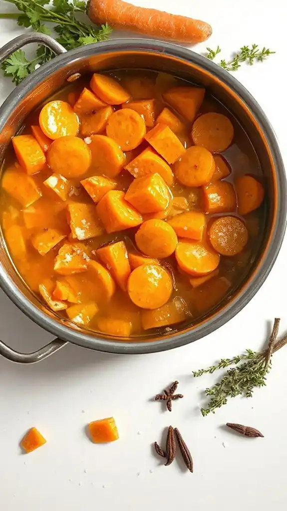 add carrots and broth add carrots and broth