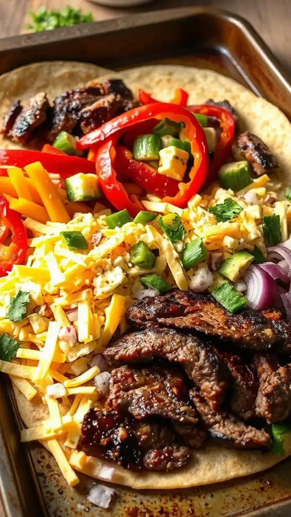 add cheese and fillings add cheese and fillings