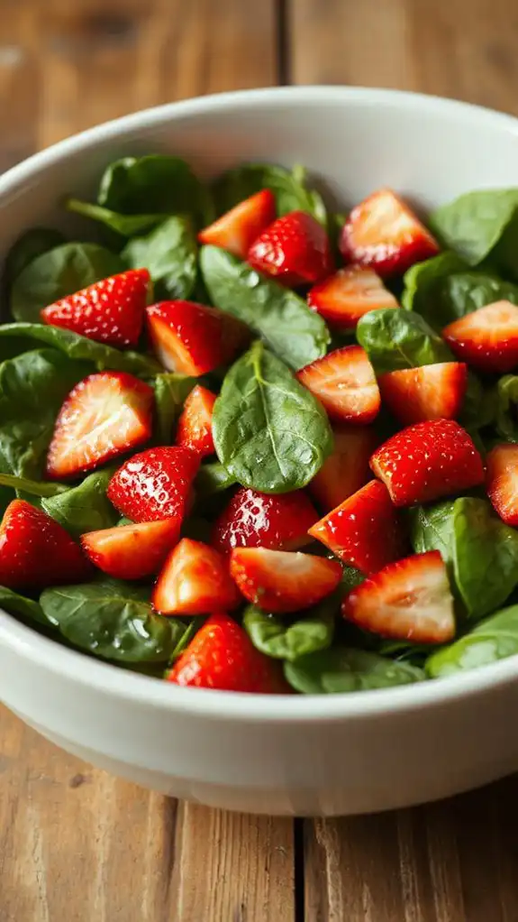 add chopped strawberries now